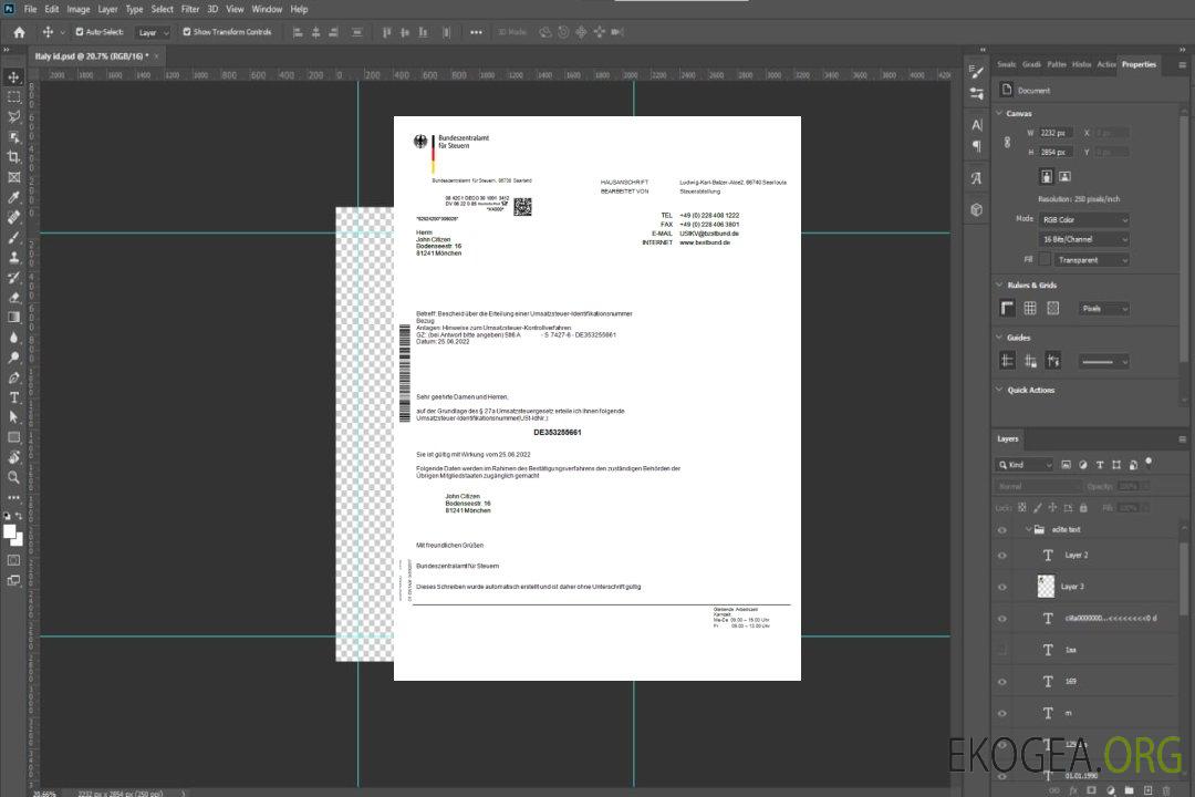 Modèle Word et PDF de certificat du Bundeszentralamt für Steuem d'Allemagne template Modèle Word et PDF de certificat du Bundeszentralamt für Steuem d'Allemagne template